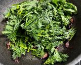 ホタルイカと春菊の春の風香る和風パスタ作り方7写真