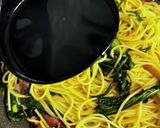 ホタルイカと春菊の春の風香る和風パスタ作り方10写真
