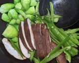つぼみ菜と高野豆腐のマイルド麻婆豆腐作り方3写真