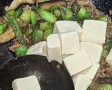 つぼみ菜と高野豆腐のマイルド麻婆豆腐作り方5写真