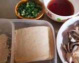キノコたっぷり豆腐ステーキ作り方1写真