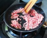 絶品ミートソース。秘密は【ひきわり納豆】作り方1写真