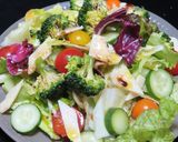 ドライチーズのせ野菜サラダ：自分用覚書作り方2写真