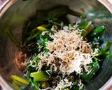 ニラとほうれん草のちりめん山椒あえ作り方4写真