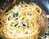 ぱぱっと簡単ツナほうれん草和風スパゲティ作り方3写真