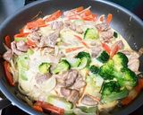 ブロッコリーとチキンのクリームパスタ作り方5写真