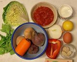 真っ赤にこだわる野菜&豆のボルシチ作り方2写真