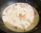 エビとブロッコリーのカレークリームパスタ作り方4写真
