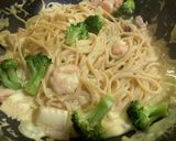 エビとブロッコリーのカレークリームパスタ作り方8写真