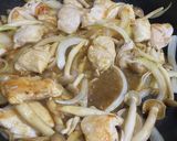 鶏肉としめじのオイスター炒め作り方5写真