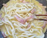 ☆カルボナーラうどん☆作り方6写真