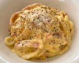 ☆カルボナーラうどん☆作り方8写真