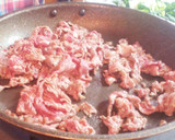 牛肉とターサイのオイスターソース炒め作り方2写真