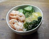 海老と胡瓜の辛子酢味噌和え作り方6写真