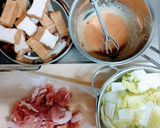 白菜と厚揚げと豚こま味噌炒め～♪作り方3写真