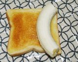 バナナ巻きバタートースト作り方3写真