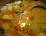 野菜たっぷりキムチ入りゴマみそ汁作り方6写真
