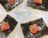 海苔明太チーズの簡単♡餃子の皮巻き焼き作り方3写真