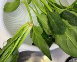 サラダ海老ほうれん草卵#春三色#マヨ炒め作り方1写真