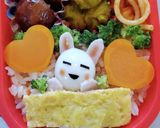 簡単☆うずらの卵 うさぎお弁当☆ミ作り方1写真