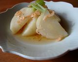 海老ダシで煮る蕪の煮物作り方3写真