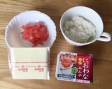 ライスinトマト＆キムチ＆チーズスープ♡作り方1写真