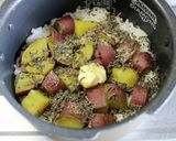 さつまいもの塩昆布バターごはん作り方4写真