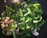 農家の食卓〜タアサイの豚肉炒め〜作り方5写真