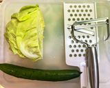 簡単きゅうりの極薄スライスグリーンサラダ作り方1写真
