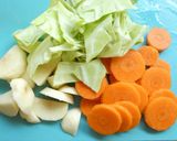 春野菜とツナの味噌汁作り方1写真