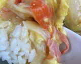 簡単　カニカマ卵丼作り方11写真