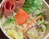 猫の日弁当ニラ玉サラダ日の丸ご飯覚書作り方5写真