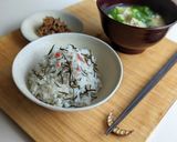 レンジで簡単!桜香る 若ひじきおこわ作り方10写真