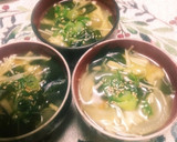 油揚げと筍とエノキとワカメのお吸い物☺作り方8写真