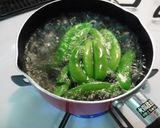 スナップエンドウのみそだれトマト和え作り方1写真