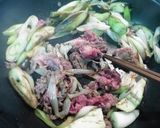 なすとネギと牛肉の中華炒め作り方4写真