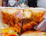 簡単パン弁当カレーパンピザパンサラダ作り方2写真