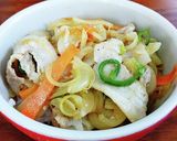 豚バラ甘辛丼。作り方8写真