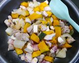 簡単！豚バラかぼちゃ丼　たっぷり紅生姜作り方3写真