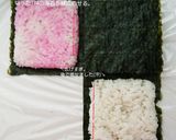 ひしもち風。ご飯だけおりたたみおにぎらず作り方4写真