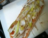 野菜を食べよう。ネギ乗せピザトースト作り方3写真