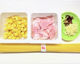 ベーコンとコーンのペペロンチーノ作り方1写真