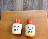 竹輪で、すみっコぐらし可愛いお弁当作り方4写真