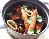 リヴォルノ風　魚介のトマト煮込み作り方8写真