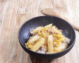 豚ひき肉と白菜のピリ辛そぼろあんかけ丼作り方6写真