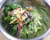 【野菜ソムリエ】京壬生菜のりんごサラダ作り方3写真