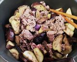 ナスと牛肉のしぐれ煮作り方3写真