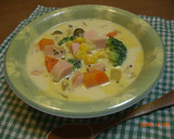 ♫お魚ソーセージと野菜の豆乳スープ♬作り方7写真