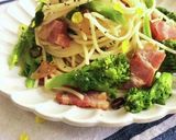 フライパン１つ☆菜の花とベーコンのパスタ作り方15写真