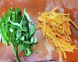 速攻！塩昆布で人参とピーマンのきんぴら作り方1写真